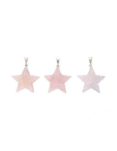 Star in Rose Quartz Pendant