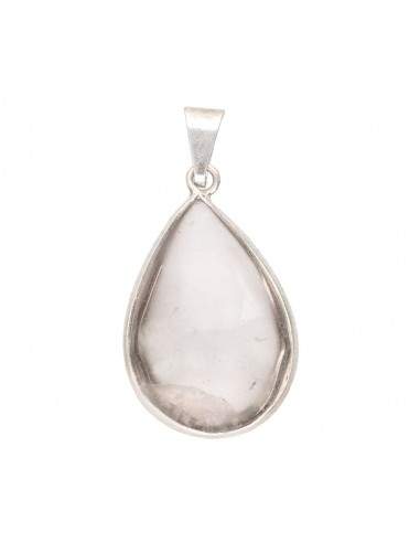 Silver Plated Smoky Quartz Drop Pendant