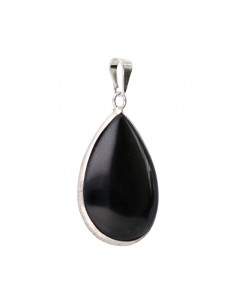 Silver Plated Obsidian Drop... 2