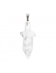 Pendentif épée en quartz