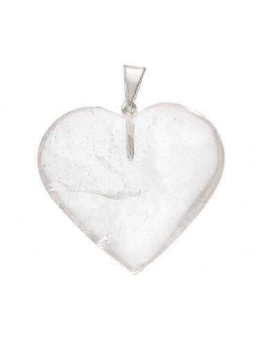 Pendentif en forme de cœur en quartz