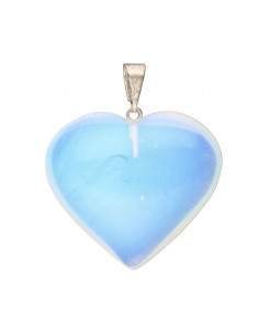 Pendentif coeur en opaline
