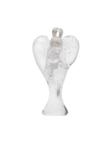 Pingente de anjo de quartzo branco