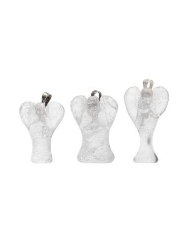 Pendentif ange en quartz blanc