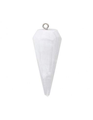 Pingente de Selenite Punta Facetada