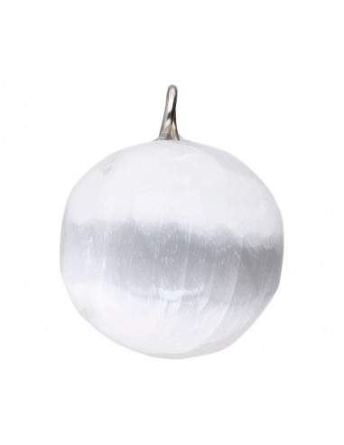 Pendentif sphère en sélénite