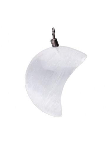 Pendentif Lune en sélénite