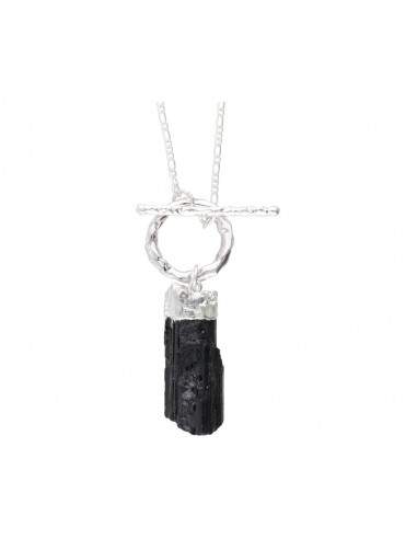 Detachable Rough Tourmaline Pendant...