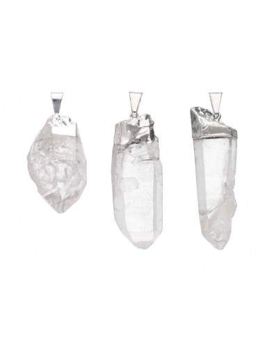 Silver Plated Quartz Small Rough...