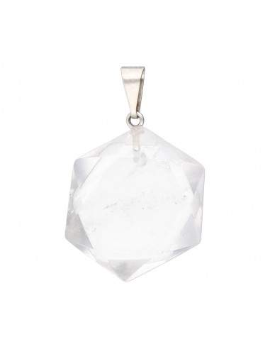 White Quartz Pendant with Geometric...