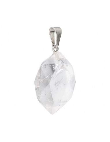 Colgante de Cuarzo Blanco con Forma...