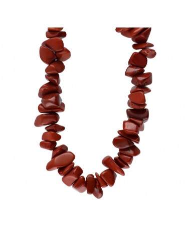 Colar de lascas de jaspe vermelho