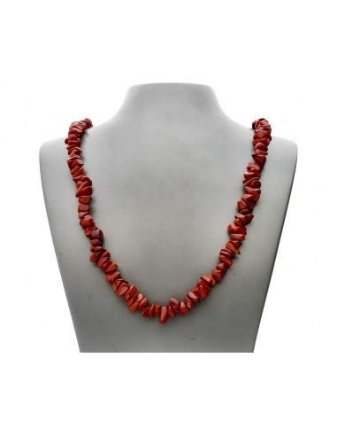 Collier en chips de jaspe rouge