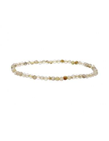 Bracelet de Quartz Rutilé à facettes 3mm