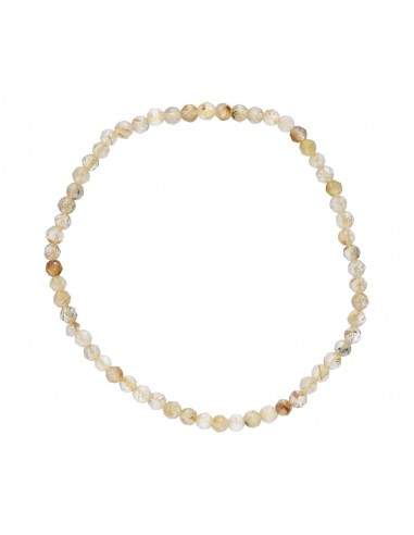 Faceted Rutilated Quartz Bracelet 3mm