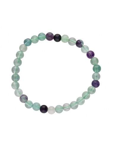 Rainbow Fluorite Bracelet Green 6mm