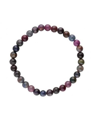 Pulseira de safira multicolorida 6mm