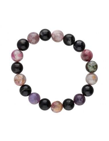 Pulseira turmalina multicolorida 10mm