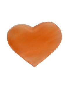 Large Orange Selenite Heart
