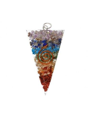 Pendentif triangle en résine avec...