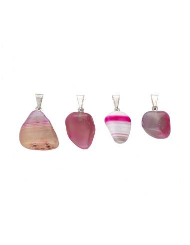 Pingente laminado rosa rolado