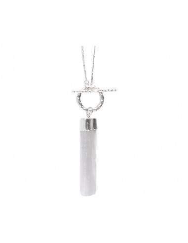 Detachable Rough Selenite Pendant in...