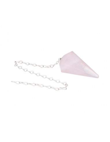 Péndulo Facetado de Cuarzo Rosa (FAC44)