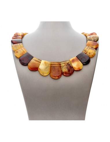 Collier d'ambre en argent 925 (67B)