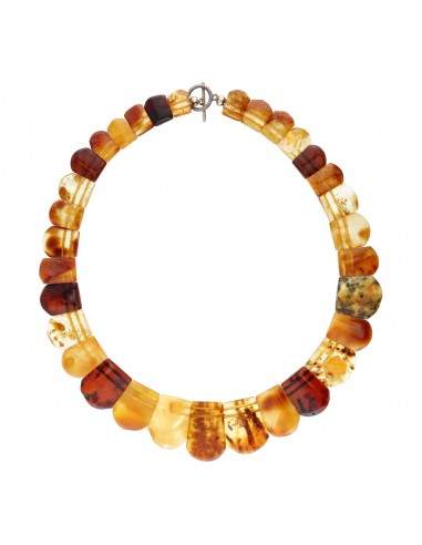 Collier d'ambre en argent 925 (67B)