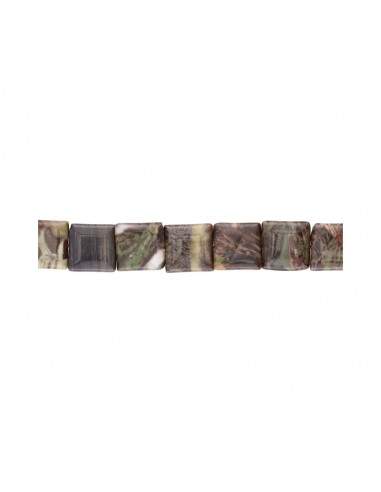 Hilo de Jaspe Cubo Liso 14mm