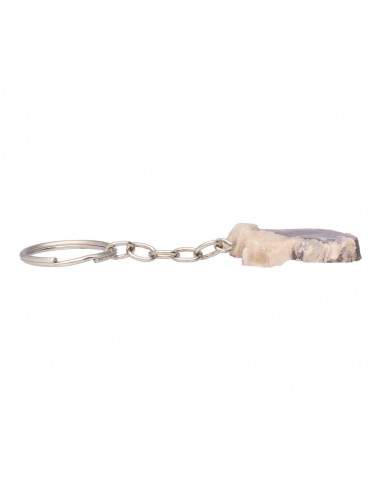 Porte-clés en mica lépidolite brut