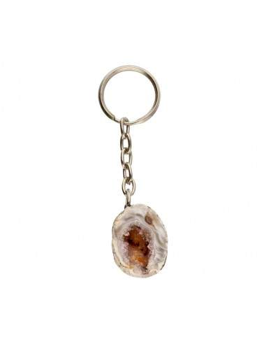 Porte-clés géodino en agate