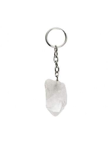 Quartz Key Ring Rough Point