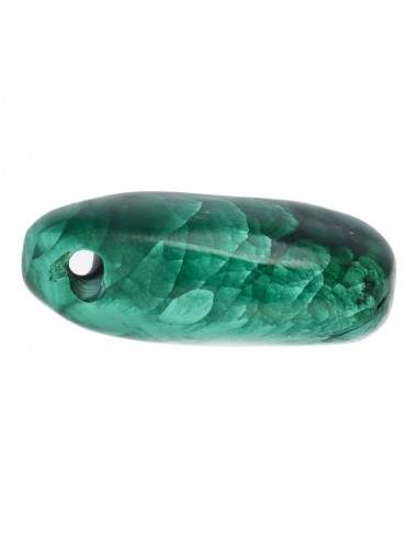 Pendentif Malachite plaqué Rhodium