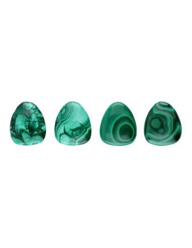 Pendentif Malachite plaqué Rhodium