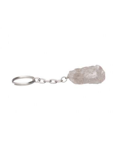 Porte-clés en quartz fumé brut