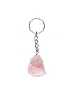Rough Rose Quartz Key Ring