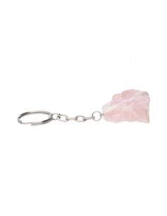 Rough Rose Quartz Key Ring 2