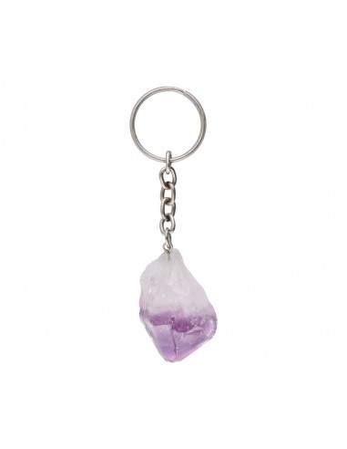 Amethyst Key Ring Rough Tip