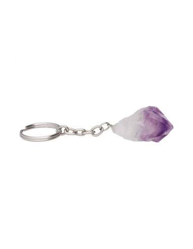 Amethyst Key Ring Rough Tip