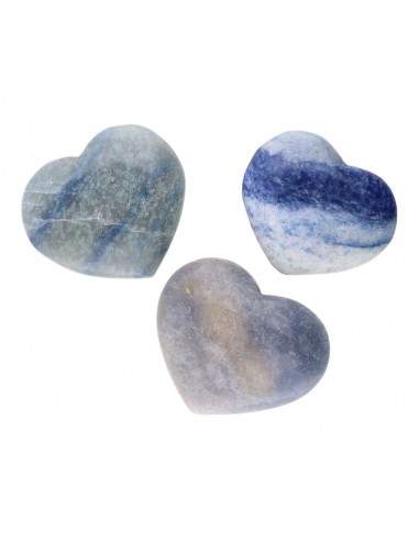 Blue Quartz Hearts