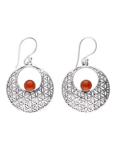 Silver Plated Carnelian Earrings (P1)