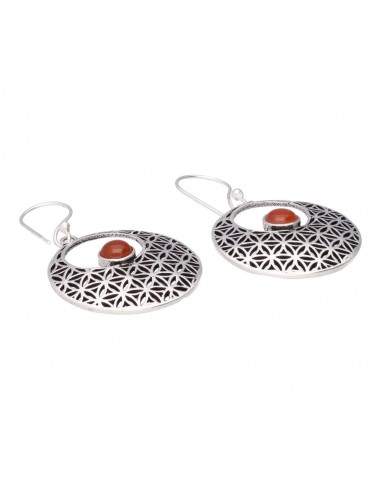 Silver Plated Carnelian Earrings (P1)