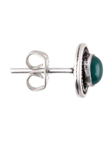 Silver Plated Dyed Green Agate...