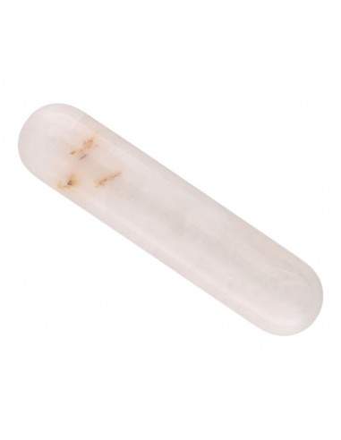 Petit masseur double en quartz laiteux