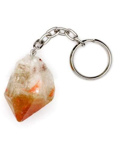Heated Citrine Blunt Tip Key Chain