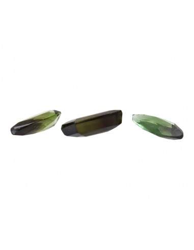 Faceted Green Tourmaline cabochons (3...