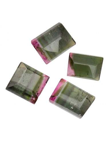 Cabochons de tourmaline bicolore...