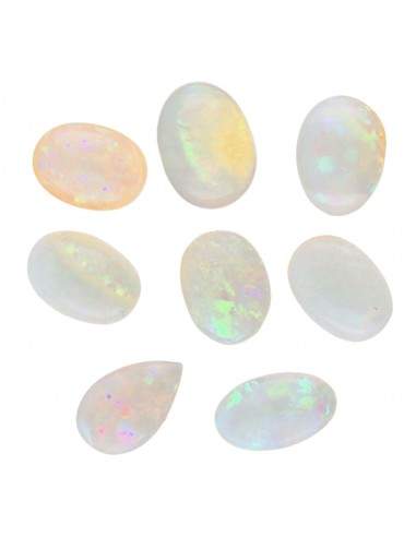 Cabochons d'opale mixte (8 pièces)