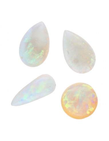 Cabochons d'opale mélangés (4 pièces)
